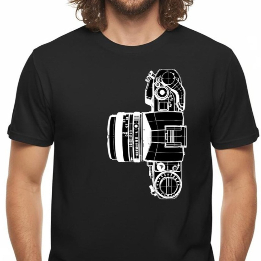 Photography Graphic Design - T-shirt vintage con macchina fotografica, regalo