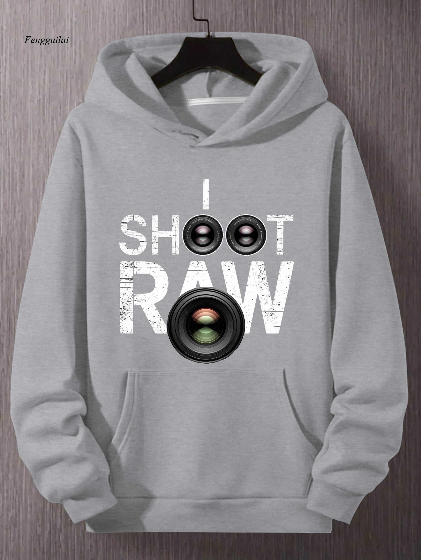 Photography Graphic Design - Felpa con cappuccio Shoot Raw Photography