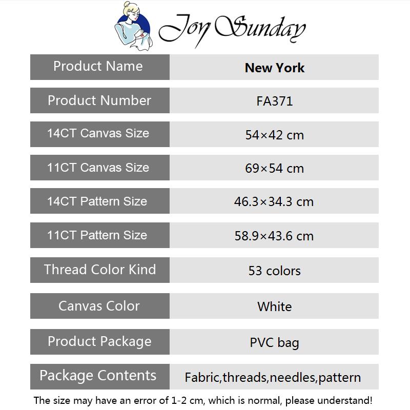 Joy Sunday Kit punto croce 11/ - Photography New York recensione e prezzo