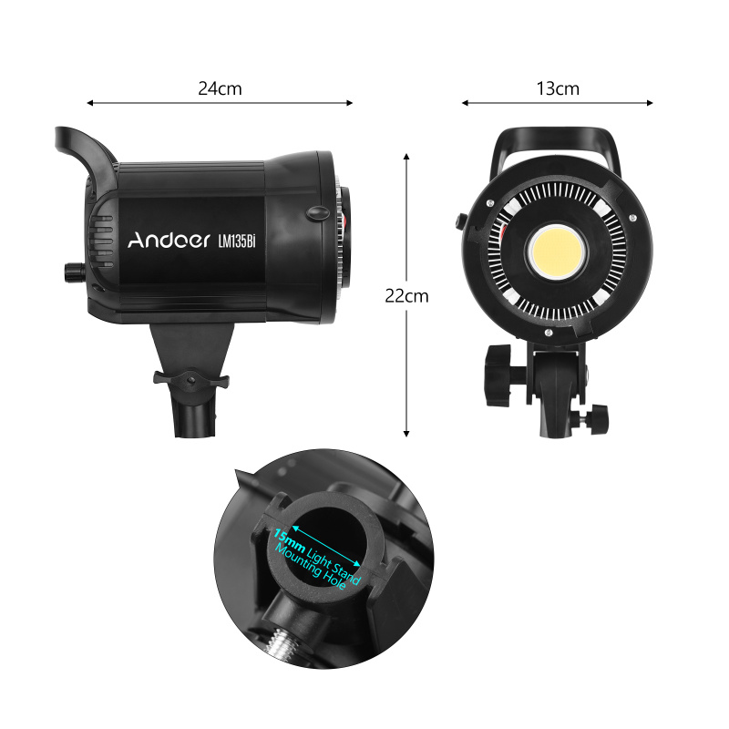 Andoer LM135Bi Luce di riempim - Strobe Light Studio recensione e prezzo